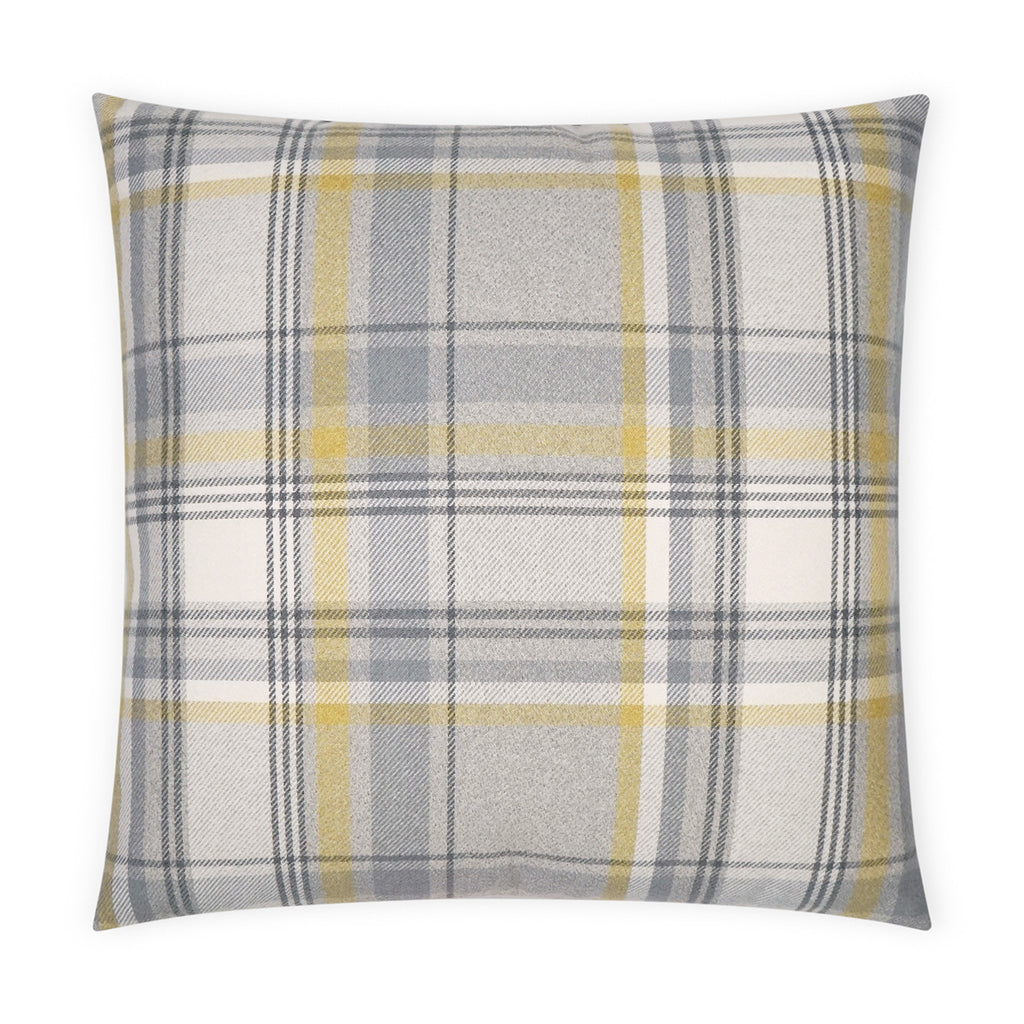 Tartan Decorative Throw Pillow - Charcoal | DV Kap