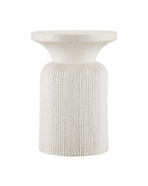 Ridge Ivory Terrazzo Accent Table | Currey & Co - 2000-0054