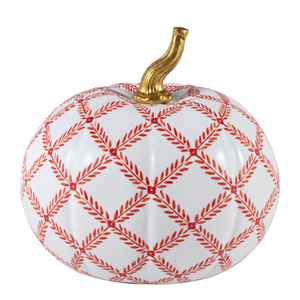 Rusty Red Trellis Pumpkin