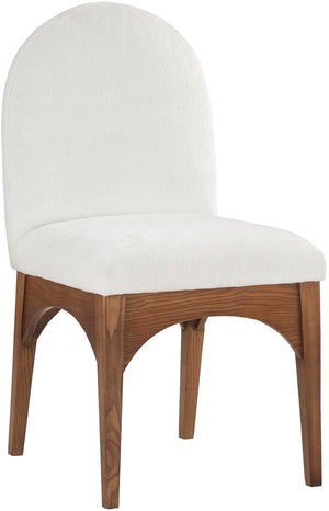 Waldorf Cream Chenille Fabric Upholstered Dining Side Chair | Meridian Furniture - 379Cream-SC