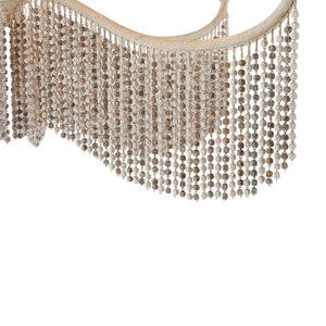 Halifax Metal Textured White Beads Chandelier | Gabriella White - SCH-175238