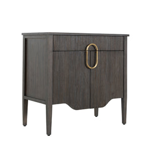 Darrius Wood Tapered Legs Nightstand - 1 Drawer, Cerused Ash | Gabriella White - SCH-175509