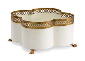 Tracery Cachepot - Cream (Sm) | Chelsea House - 382899