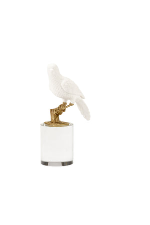 Parrot On Crystal - Round (Sm) | Chelsea House - 385030