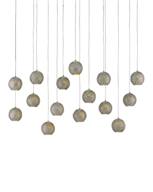 Currey & Co Giro 15-Light Linear Multi-Drop Pendant | 9000-0685