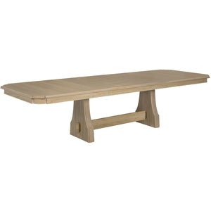 Maris Mahogany Rectangle Trestle Extension Dining Table | Gabriella White - SCH-175976