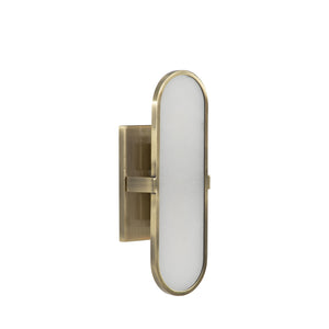 Nicollet Alabaster Brushed Antique Brass Wall Sconce | Gabriella White - SCH-175571
