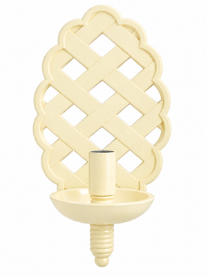 Soft Yellow Lattice Sconce
