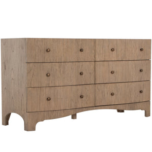Princeton Mindi Wood Modern Dresser - 6 Drawers, Blonde Natural | Gabriella White - SCH-175632