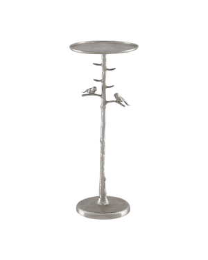 Currey & Co Piaf Silver Drinks Table | 4000-0064