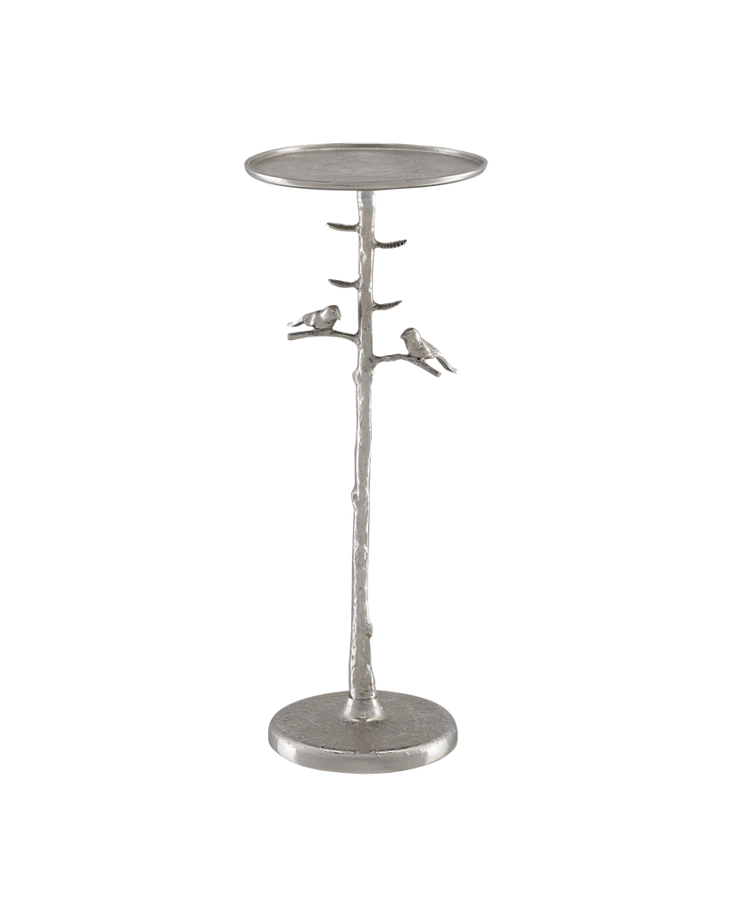 Currey & Co Piaf Silver Drinks Table | 4000-0064