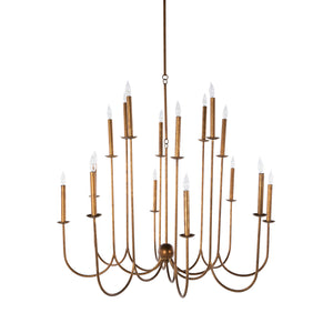 Snow Metal Ashwell Gold Chandelier - 45 in. D x 57.25 in. H | Gabriella White - SCH-170070