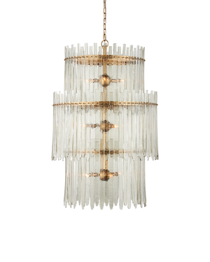 Electra Three-Tier Chandelier - Gold | Currey & Co - 9000-1235