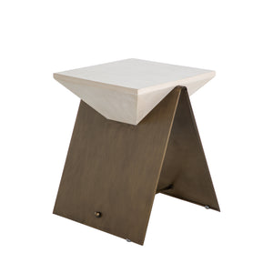 Cornet Steel Rectangle Waterfall Side Table | Gabriella White - SCH-170115