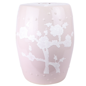 PASTEL PINK CHERRY BLOSSOM GARDEN SEAT