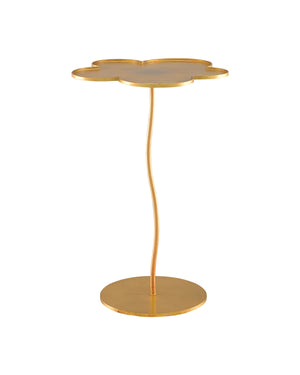 Currey & Co Fleur Large Gold Accent Table | 4000-0068