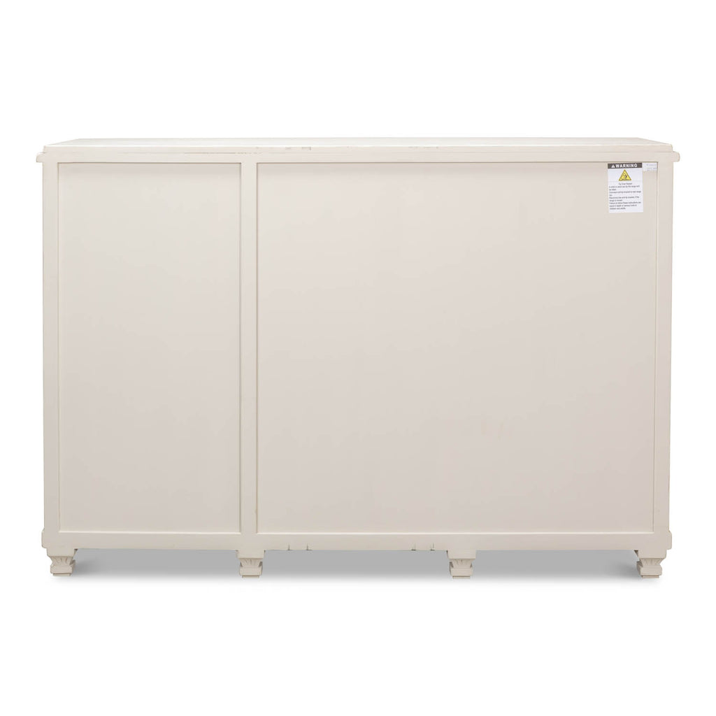 Beecher Sideboard W/3 Doors Whitewash | Sarreid Ltd - 40520