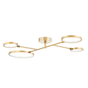 Saturn Semi Flush | Hudson Valley Lighting - 4104-AGB