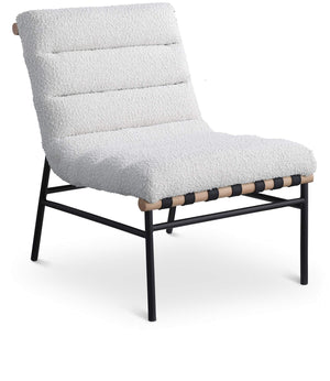 Burke Cream Boucle Fabric Upholstered Accent Chair | Meridian Furniture - 411Cream