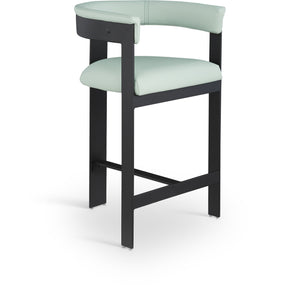 Romeo Mint Green Vegan Leather Upholstered Counter Stool (Set of 2) | Meridian Furniture - 414Mint-C