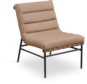 Burke Tan Vegan Leather Upholstered Accent Chair | Meridian Furniture - 416Tan
