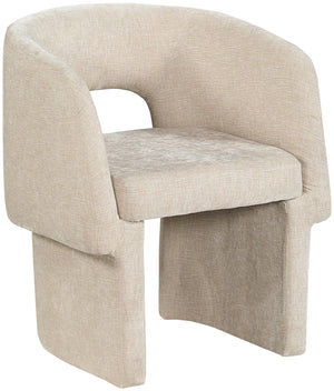Emmet Beige Chenille Fabric Upholstered Dining / Accent Chair | Meridian Furniture - 439Beige-C