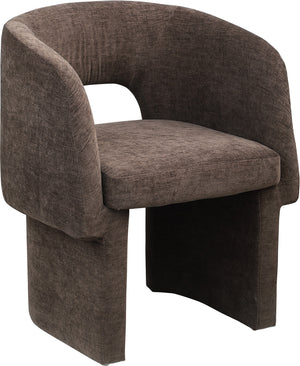 Emmet Brown Chenille Fabric Upholstered Dining / Accent Chair | Meridian Furniture - 439Brown-C