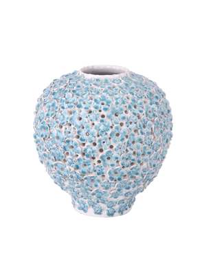 Daisy Blue Small Vase | Currey & Co - 1200-1112