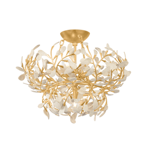 MAYBROOK Semi Flush - Vintage Gold Leaf | Hudson Valley Lighting - 4454-VGL