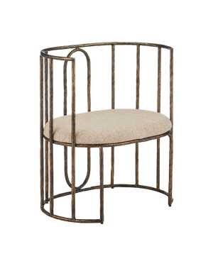 Euclid Chair, Boucle Seashell | Currey & Co - 7000-1282