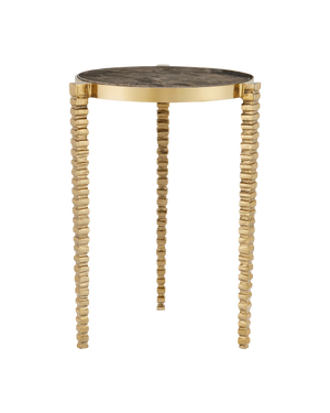 Currey & Co Corrado Cappuccino Marble Accent Table | 4000-0180
