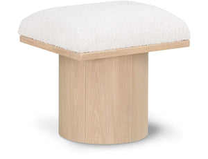 Pavilion Cream Boucle Fabric Upholstered Stool | Meridian Furniture - 465Cream-C