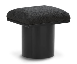 Pavilion Black Boucle Fabric Upholstered Stool | Meridian Furniture - 466Black-C