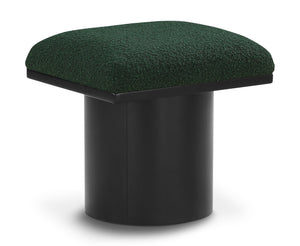 Pavilion Green Boucle Fabric Upholstered Stool | Meridian Furniture - 466Green-C