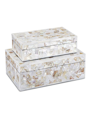 Currey & Co Uma Mother of Pearl Box Set of 2 | 1200-0770