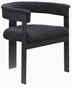 Romeo Black Boucle Fabric Upholstered Dining Chair (Set of 2) | Meridian Furniture - 471Black-C
