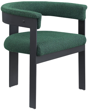 Romeo Green Boucle Fabric Upholstered Dining Chair (Set of 2) | Meridian Furniture - 471Green-C