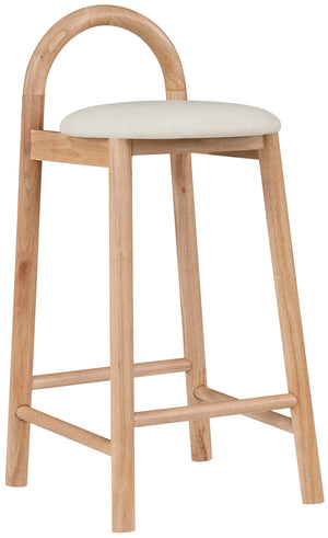 Calvin Cream Vegan Leather Upholstered Counter Stool | Meridian Furniture - 475Cream-C