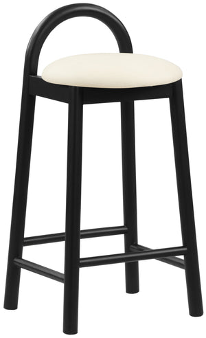 Calvin Cream Vegan Leather Upholstered Counter Stool | Meridian Furniture - 476Cream-C