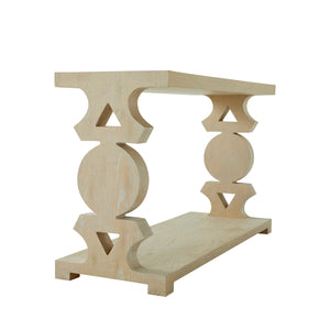 Bloomsbury Oak Veneer Rectangle Frame Console Table | Gabriella White - SCH-175227