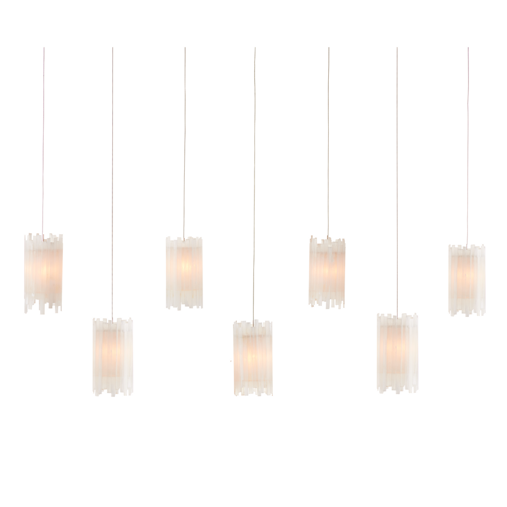 Currey & Company Escenia 7-Light Rectangular Multi-Drop Pendant