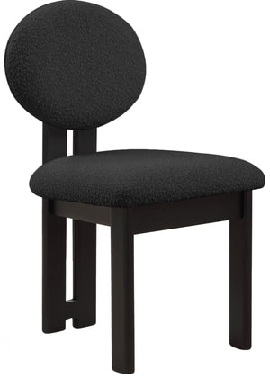 Napa Black Boucle Fabric Upholstered Dining Chair (Set of 2) | Meridian Furniture - 490Black-C