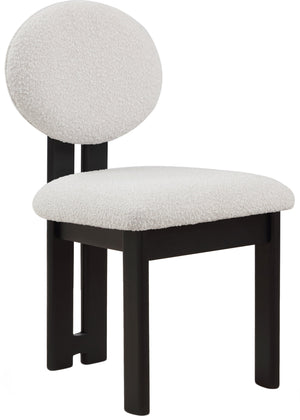 Napa Cream Boucle Fabric Upholstered Dining Chair (Set of 2) | Meridian Furniture - 490Cream-C