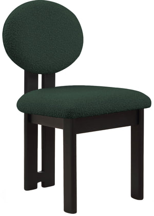 Napa Green Boucle Fabric Upholstered Dining Chair (Set of 2) | Meridian Furniture - 490Green-C