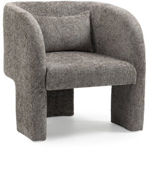 Sawyer Grey Chenille Fabric Upholstered Accent Chair | Meridian Furniture - 493Grey