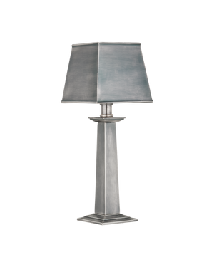 Wander Antique Silver Cordless Table Lamp | Currey & Co - 6700-0040