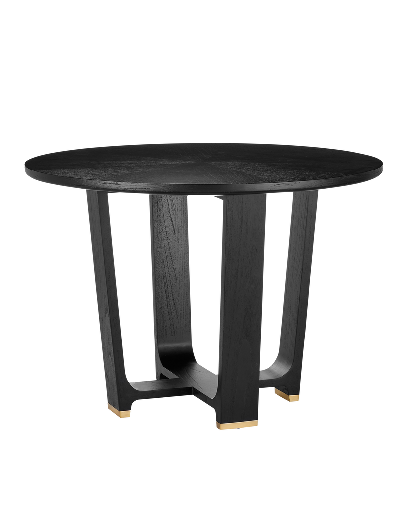 Currey & Co Blake Black Dining Table | 3000-0260