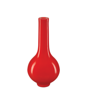 Bittersweet Peking Stem Vase - Red | Currey & Co - 1200-0917