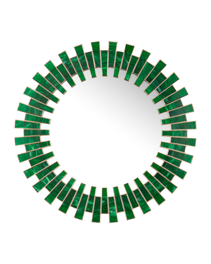 Glasdele Emerald Round Mirror | Currey & Co - 1000-0170