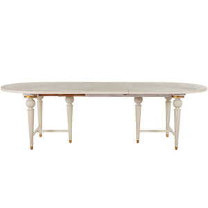 Rosemary Mindi Veneer Oval Extendable Dining Table | Gabriella White - SCH-167045
